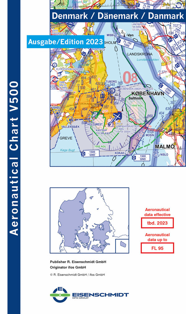 ICAO Kaart Denemarken 1:500.000 2023