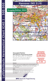 ICAO Kaart Duitsland 1:500.000 Hannover Editie 2024